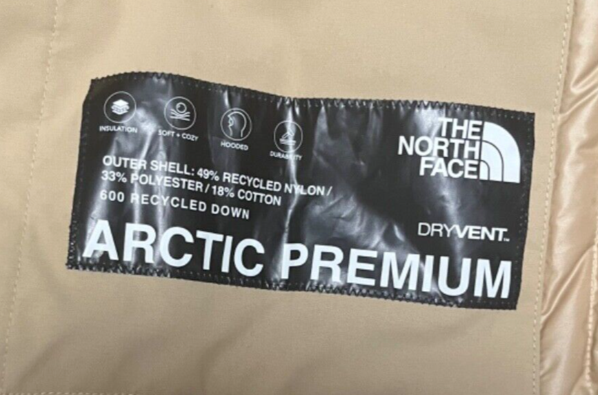 Pre-owned The North Face Arctic Parka Premium Coat Almond Butter $500 Women Sz Medium In Beige
