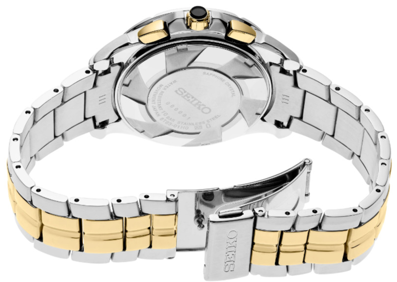 Pre-owned Seiko Coutura Quartz Chronograph 42.0 Mm Black Dial Men's Watch Ssb434