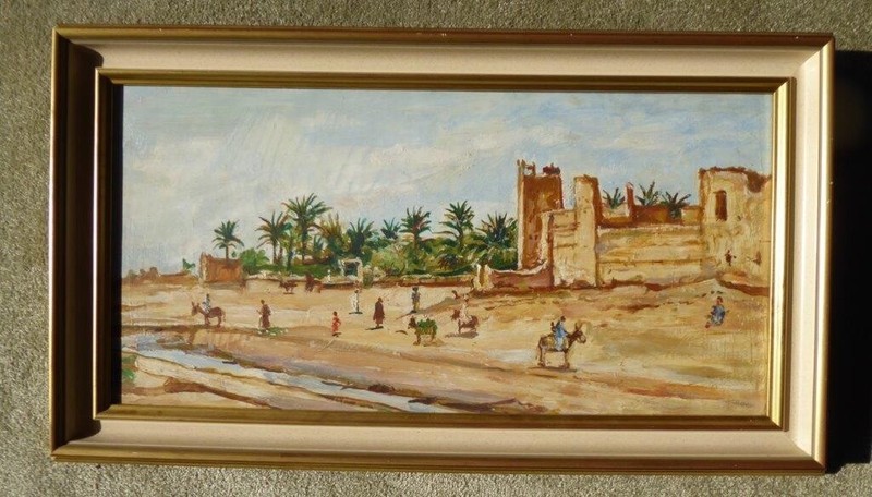 Marokkaner An Einer Oase, NÃ¤He Atlasgebirge, ÃLbild, Hans-Werner Matern, V. 1972