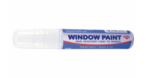 NEW! COSCO WINDOW PAINT REMOVABLE PAINT MARKER, WHITE, X-LARGE TIP, 038873
