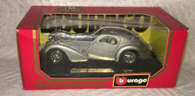 Burago 1/24 1936 Bugatti Atlantic 1503 (SILVER) (J1) Brand New In Box