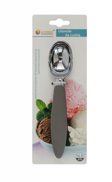 Cucchiaio Gelato Porzionatore Dosatore Cono Acciaio Inox Manico Antiscivolo dfh