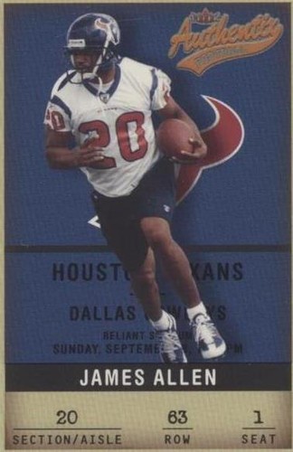 2002 Fleer Authentix James Allen #63
