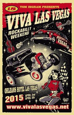 Viva Las Vegas Rockabilly Weekend POSTER VLV18 Vince Ray Silkscreen