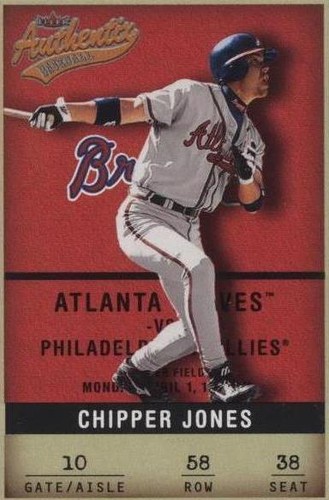 2002 Fleer Authentix - Chipper Jones #58