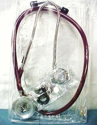 Stethoscope Spraguelite Single Tube Nursing Prestige Medical 124 Burgundy New
