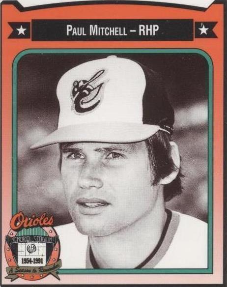 1991 All-Time Baltimore Orioles Team Issue - Paul Mitchell #309