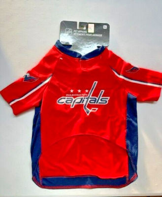 NHL Washington Capitals Dog Pet Hockey Jersey XL Red Blue White Official NHL