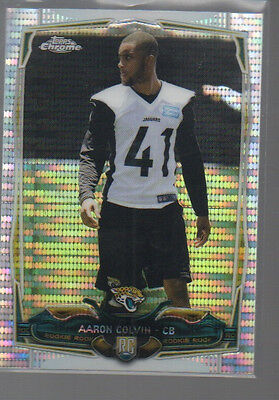 AARON COLVIN 2014 TOPPS CHROME XFRACTOR ROOKIE CARD #201. rookie card picture
