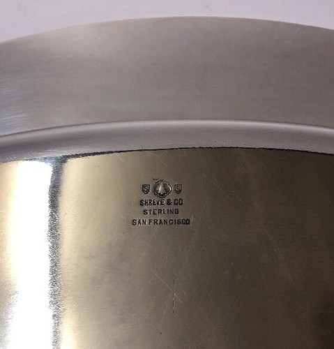 Antique Shreve & Co STERLING Silver San Francisco Large Server Tray Art Deco Exc