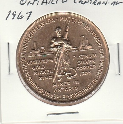 Canadian Centennial 1967, Province Of Ontario 2 Medals