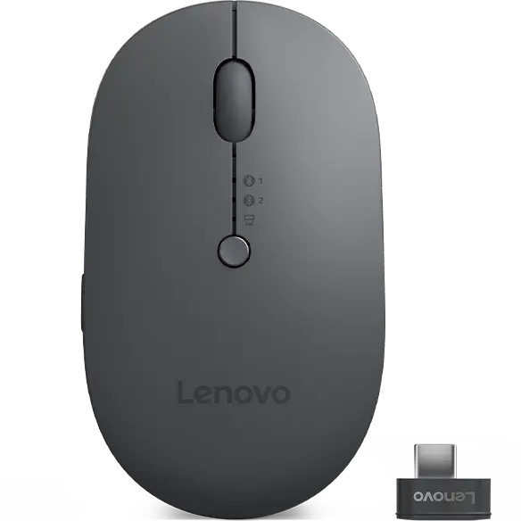 Lenovo Multi-device Wireless Mouse, up to 3 devices, Rechargeable, AI button