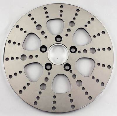 Ultima Polished S.S. Kool Kat Rear Brake Rotor for 84-99 & 00-LTR Harley Models