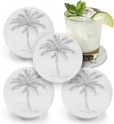 Palm Tree Absorbent Drink Coasters by McCarter Coasters
