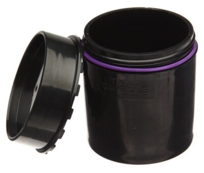 TIME CAPSULE Aerospace Storage Canister AIR & WATER TIGHT screw on lid w/ O ring