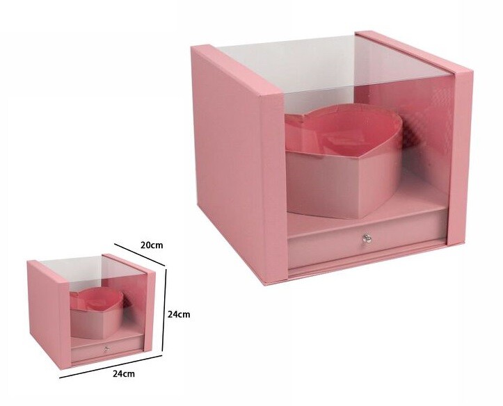Scatola Box Per Regali Cofanetto Regalo Con Cassetto Cuore Rosa dfh