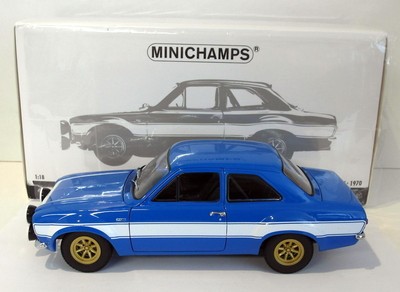 1/18 Scale diecast 100 688102 Ford Escort MK1 RS 1600 FAV 70 Blue