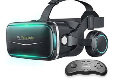 Pansonite Vr Headset with Remote Controller 3D Glasses Virtual Reality Headset