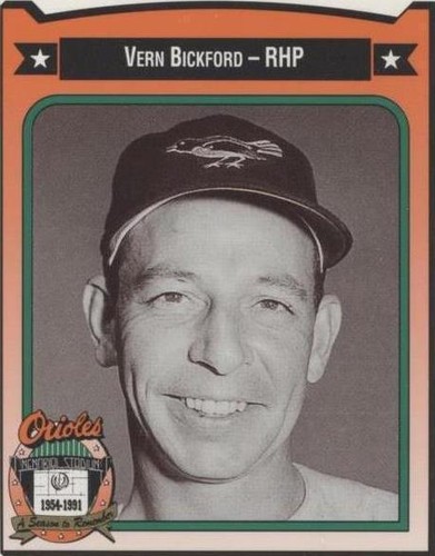 1991 All-Time Baltimore Orioles Team Issue - Vern Bickford #34