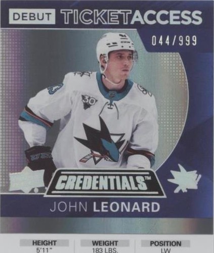 2021-22 Upper Deck Credentials - John Leonard #68