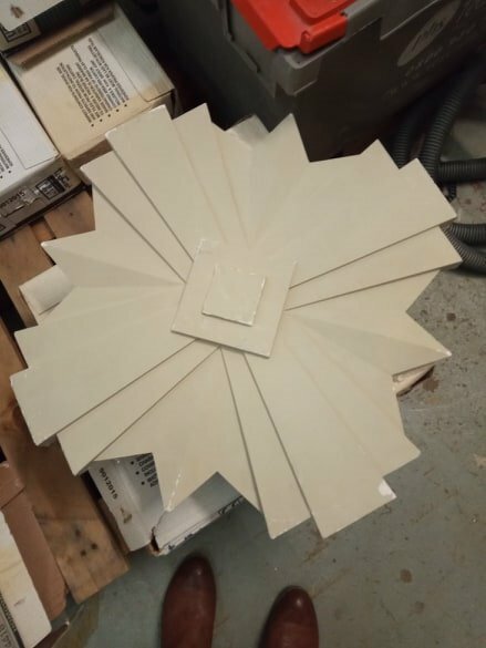 Art Deco Style Plaster Ceiling Rose In Chesterfield Derbyshire