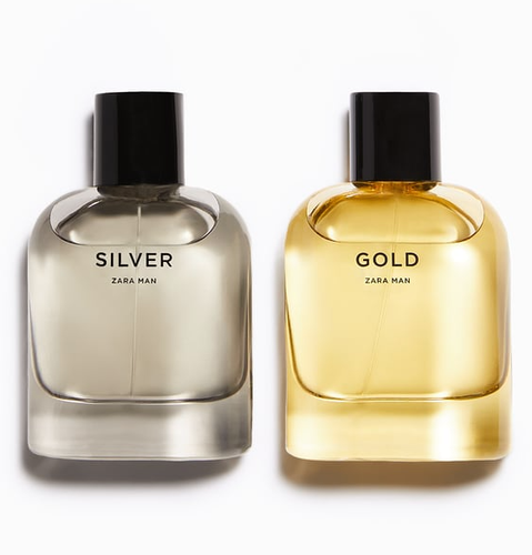 ZARA MAN SILVER GOLD Eau de Toilette 2 x 2.71 oz 80ml EDT