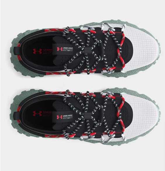 Pre-owned Under Armour Men's Hovr Summit Fat Tire Running Shoes Black 3022946-100 In White / Enamel Blue