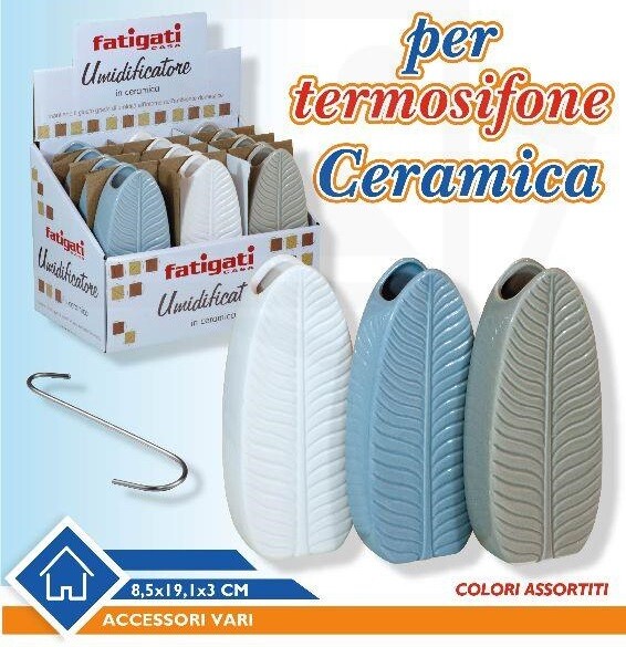 Set 12 Pezzi Umidificatore Per Termosifone In Ceramica Calorifero Foglie hmj