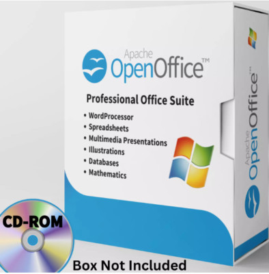 Open Office Software Suite for Windows-Word Processing-Home-Student-Business-CD