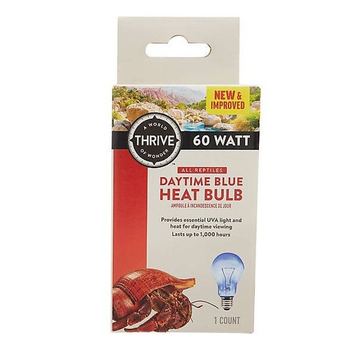 Petsmart Thrive 60 Watt Daytime Blue Heat Bulb For Reptiles,