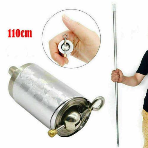 Tasche Staff Tragbar Kampfsport Magic Metallstab Selbstverteidigung Stick 110cm