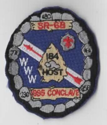 1995 SR-6B Conclave Sequoyah Lodge 184 OA Patch Sequoyah Council BLK Bdr. [VA132