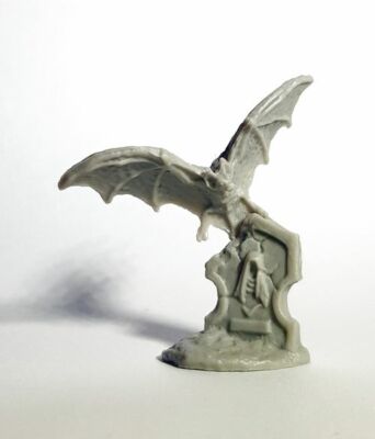 1x GIANT BAT on tomb -BONES REAPER miniature rpg darkreach chauve souris 44040r