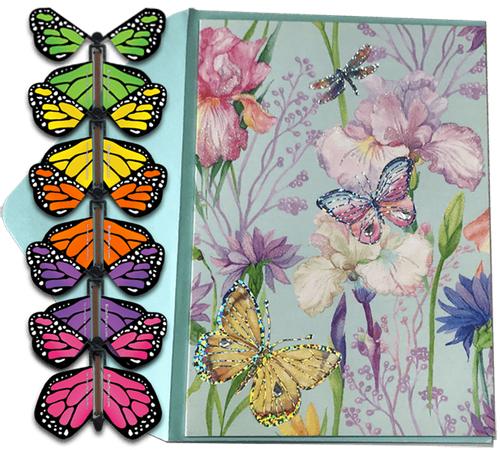 Butterfly Card With Wind Up Flying Butterfly | eBay