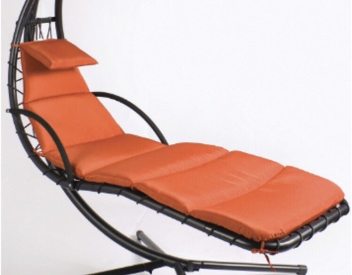 Sky Lounger Terra Cotta Outdoor Patio Spring Chair With Umbrella