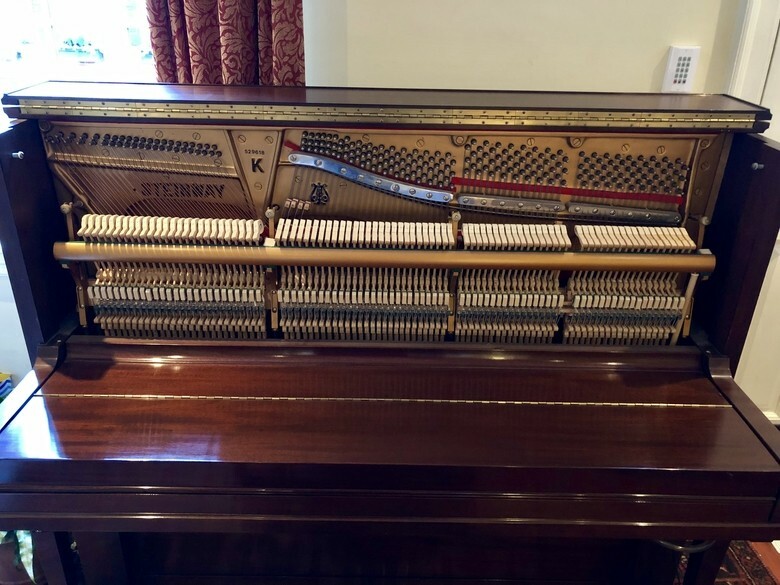 1995 Steinway Model K Vertical Grand Piano