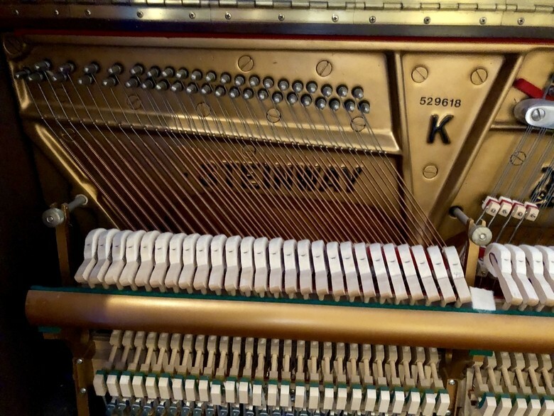 1995 Steinway Model K Vertical Grand Piano