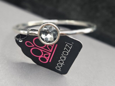Bangle Paparazzi Light Gray Stone Bracelet