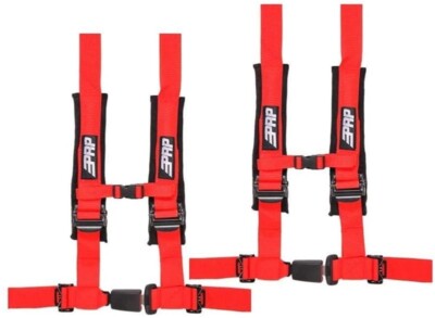 Prp Harnesses 2'' 4 Point 2 Pack (Red) Sbauto2r