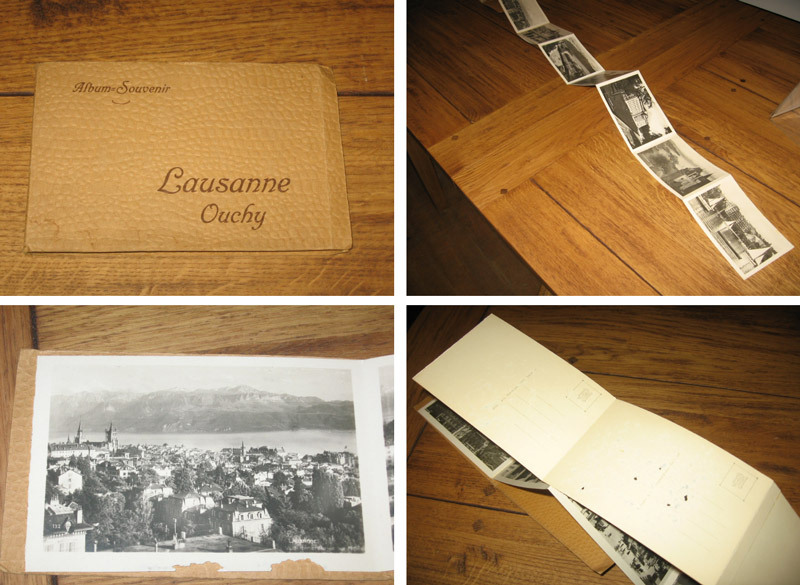 Altes Souvenir Album 12 Ak'S Lausanne Ochy