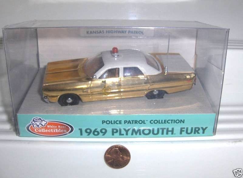 White Rose Collectibles PLYMOUTH State Police Cars NY IL KS NC MD MN NH WI NuBxd