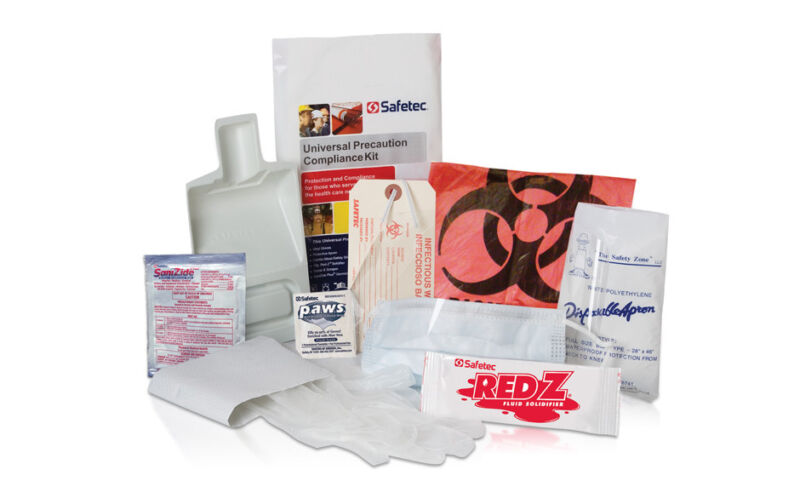 Blood Pathogens Universal Precaution Compliance/spill Kit Safetec 17100