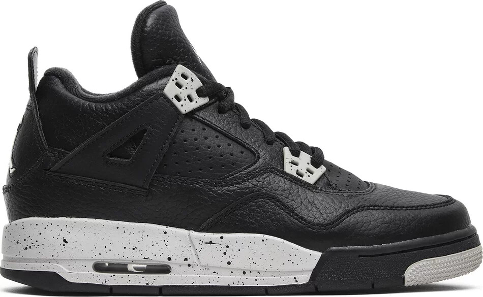 

Кроссовки Nike Air Jordan 4 Retro Black White Oreo 408452-003 GS, размер 6,5 лет, новые, Air Jordan 4