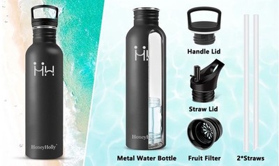 HoneyHolly 1000ML Edelstahl-Trinkflasche  – ideal für den Sportgebrauch