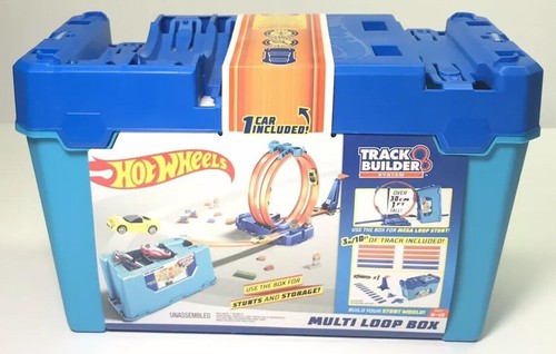 Mattel Hot Wheels Track Builder System Multi Loop Box Playset Blue Age 6-12 NIB