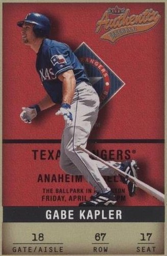 2002 Fleer Authentix - Gabe Kapler #67