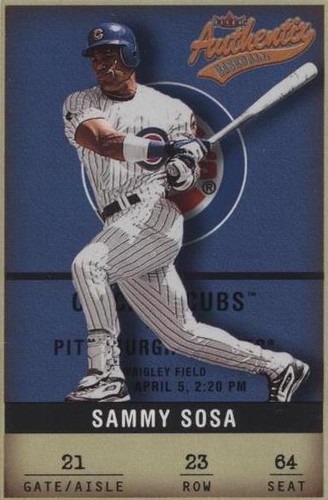 2002 Fleer Authentix - Sammy Sosa #23