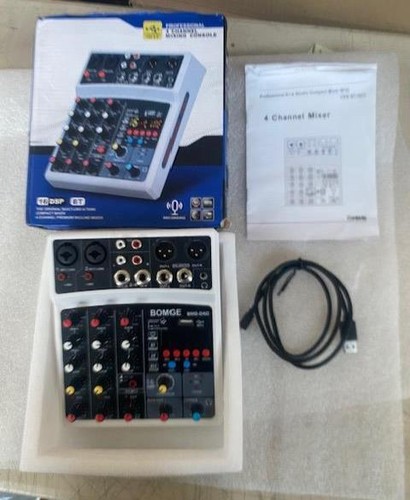 BOMGE BMG-04D アナログミキサー セット Bomge 04D BMG-04D Portable Bluetooth 4 Channel DJ Audio