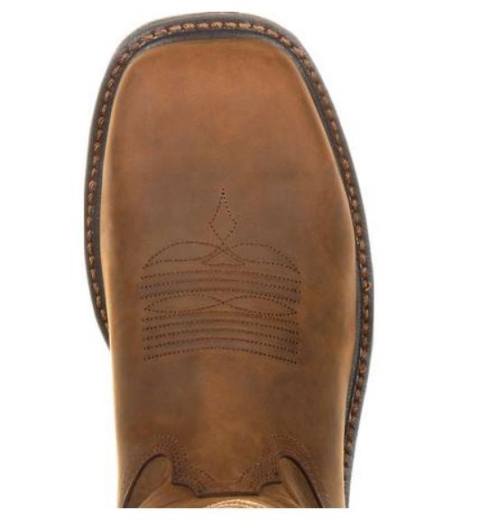 Pre-owned Georgia Boot Men's Brown Carbo-tec Lt Alloy Toe Wp Eh Pull On Work Boot Gb00224