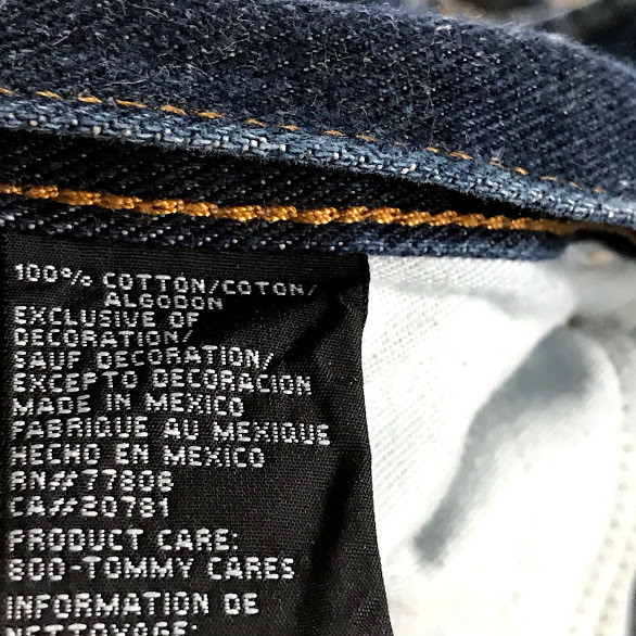 Tommy Hilfiger Men's Carpenter Shorts 31 Vintage 100% Cotton Dark Blue Denim